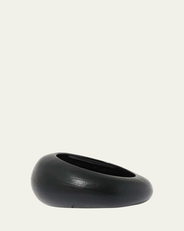 Puffy Lucite Tapered Bangle Bracelet